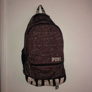PINK Heather Grey Backpack